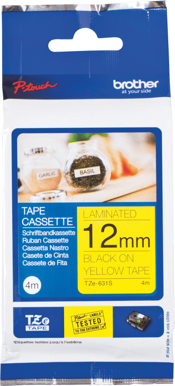 P-TOUCH TZE631S - laminiertes Schriftband