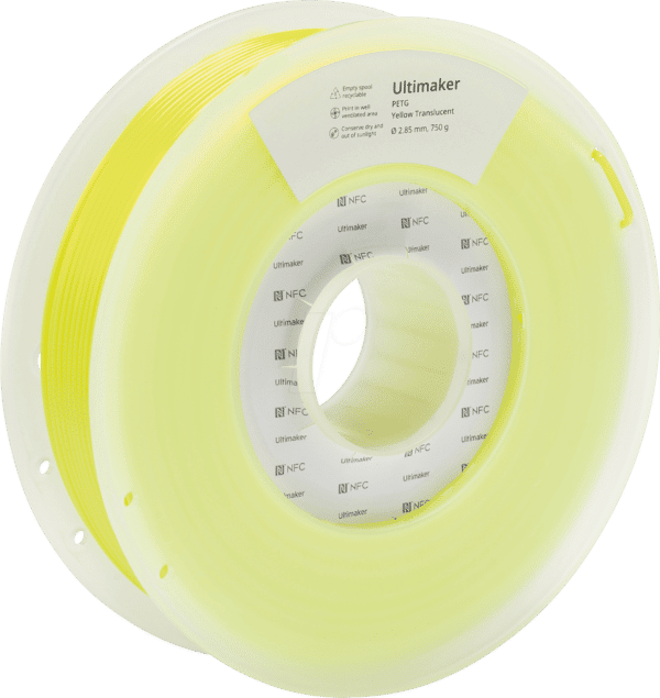 ULTIMAKER 227342 - PETG-Filament - gelb transluzent - 2