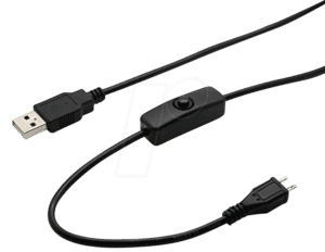 USB KABELSWITCH - USB Micro B Stecker auf USB 2.0 A Stecker