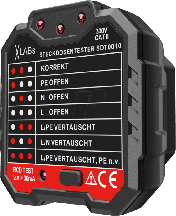 VAL SDT0010 - Steckdosentester mit RCD-Prüfung