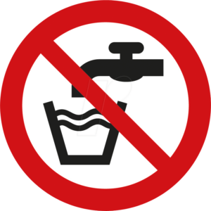 W 74105-2 - Verbotsschilder: Kein Trinkwasser