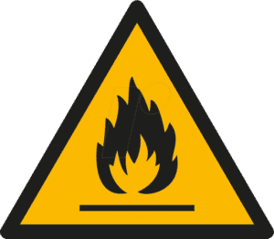 W 74301-1 - Warnschilder: Warnung vor feuergefährlichen Stoffen