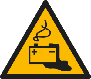 W 74305-2 - Warnschilder: Warnung vor Gefahren durch Batterien