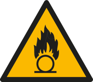 W 74310-2 - Warnschilder: Warnung vor brandfördernden Stoffen