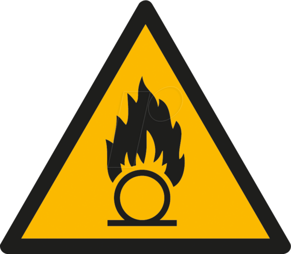 W 74310-2 - Warnschilder: Warnung vor brandfördernden Stoffen