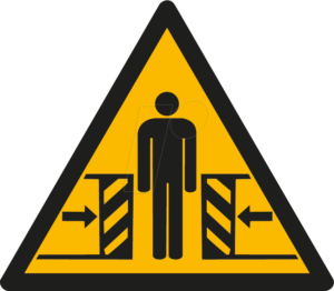 W 74313-2 - Warnschilder: Warnung vor Quetschgefahr