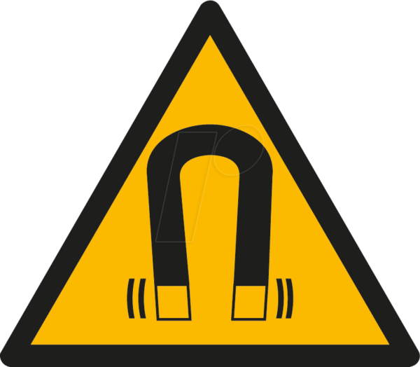 W 74314-1 - Warnschilder: Warnung vor magnetischem Feld