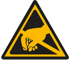 W 74318-1 - Warnschilder: Elektrostatisch gefährdete Bauelemente