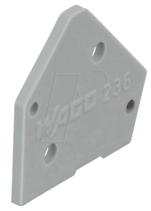 WAGO 236-100 - Abschlussplatte grau