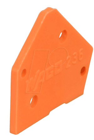 WAGO 236-600 - Abschlussplatte orange