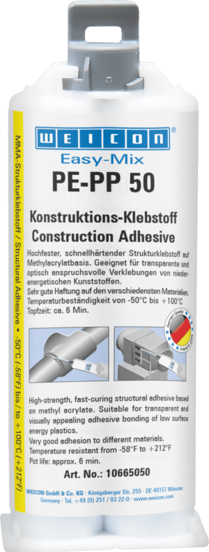 WEICON 10665050 - WEICON Easy-Mix PE-PP 50 2-Komponenten Konstruktions-Klebstoff