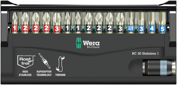 WERA 5071109001 - Bit-Satz Bit-Check Stainless