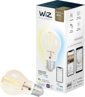 WIZ 1410126971 - WiZ Whites Filament A60 E27 Clear