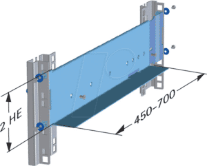 APRA 205-200-00 - Gleitschienenset für 19'' Einschübe ab 3 HE