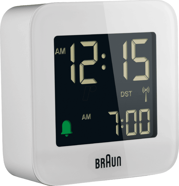 BRAUN BC08W-DCF - Digitaler Funk-Reisewecker weiß