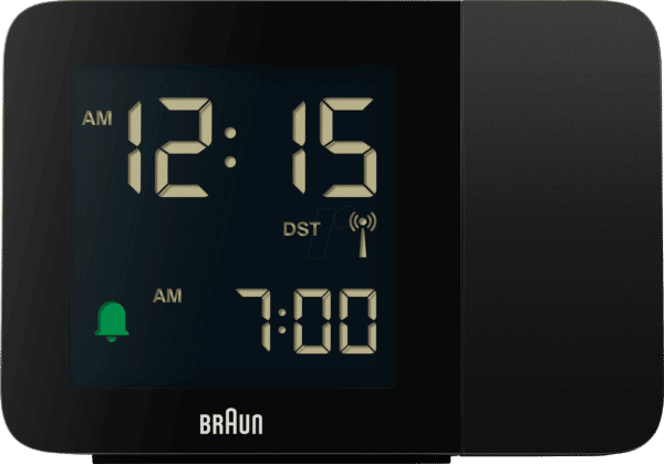 BRAUN BC15-DCF B - Funk Projektionswecker in Schwarz