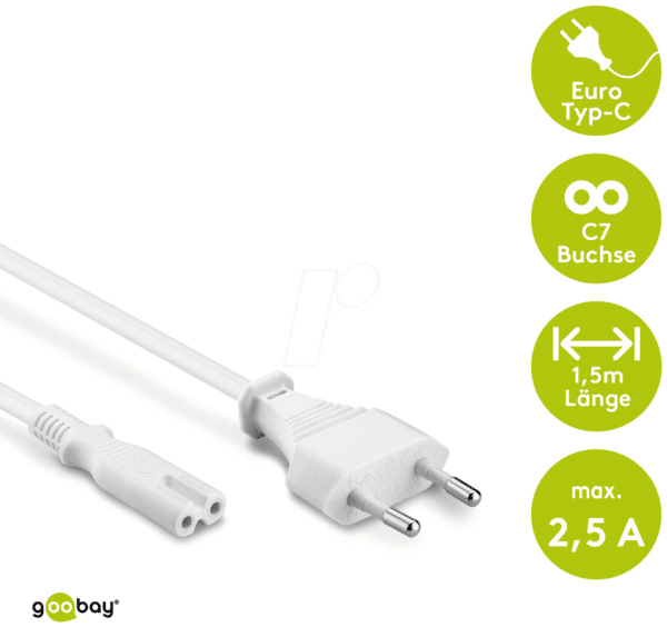 GOOBAY 51326 - Anschlusskabel Eurostecker