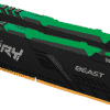 40KI1626-2016BR - 16 GB DDR4 2666 CL16 Kingston FURY Beast RGB 2er Kit