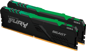 40KI1626-2016BR - 16 GB DDR4 2666 CL16 Kingston FURY Beast RGB 2er Kit