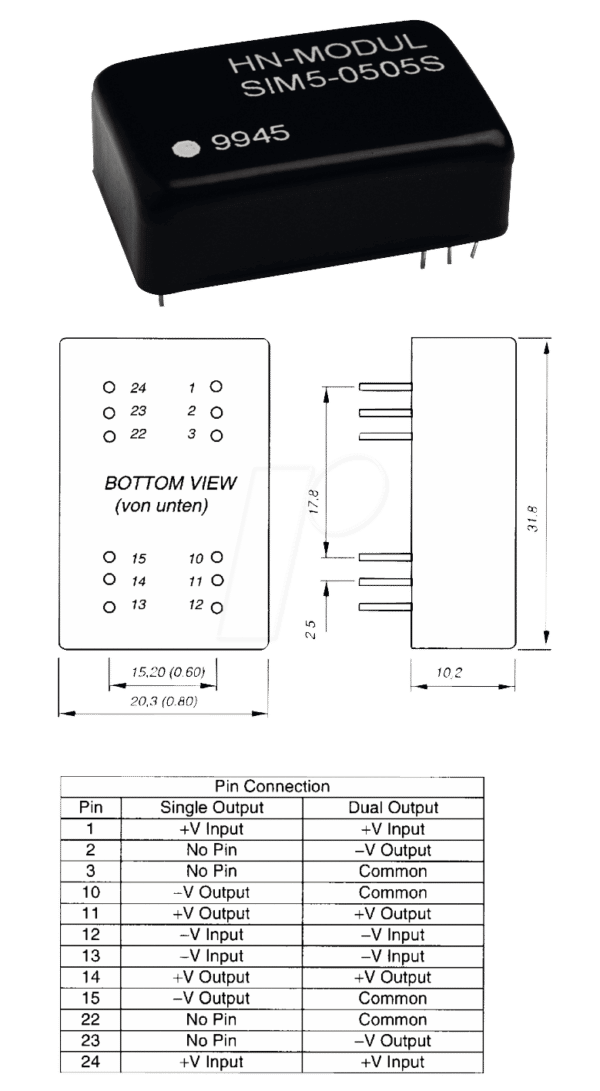 SIM5-1205S - DC/DC-Wandler AM3N