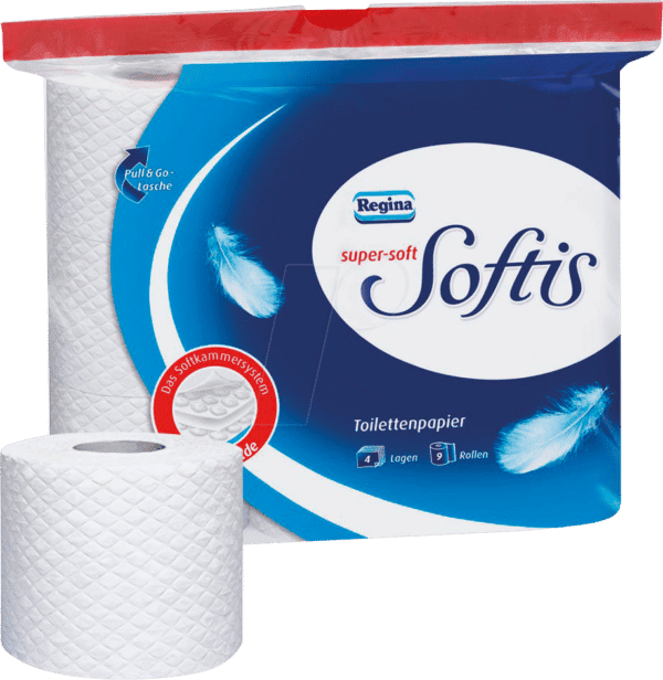 TP SUPERSOFT - Softis Toilettenpapier 4-lagig 9 Rollen