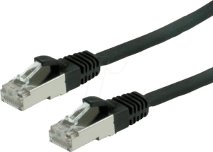 VALUE 21991285 - Patchkabel Cat.6 S/FTP PIMF schwarz 10m