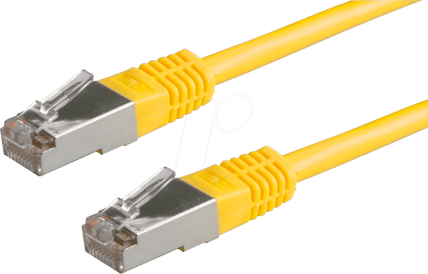 VALUE 21991322 - Patchkabel Cat.6 S/FTP PIMF gelb 0.5m