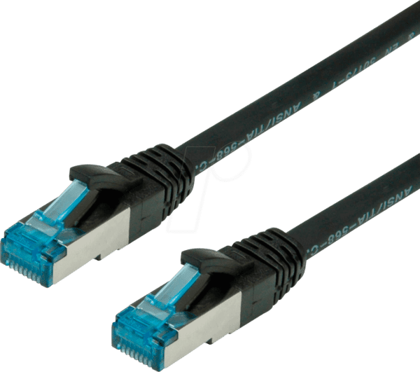 VALUE 21991963 - Patchkabel Cat.6a S/FTP PIMF schwarz 3m
