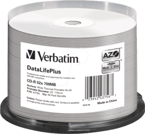 VERBATIM 43756 - CD-R 700 MB