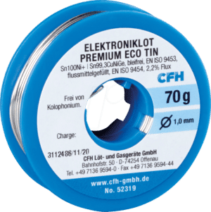 CFH 52319 - Elektroniklot ECO 319 bleifrei 70 g