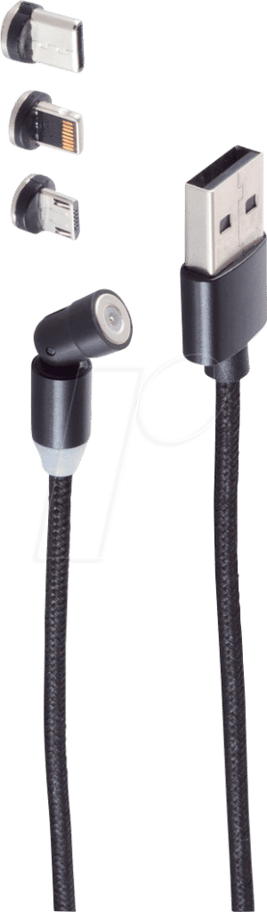 SHVP BS14-19001 - Magnetisches 3 in 1 USB Ladekabel 540°