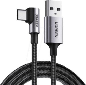 UGREEN 50941 - Daten-/ Ladekabel  USB A-Stecker > gewinkelt USB-C