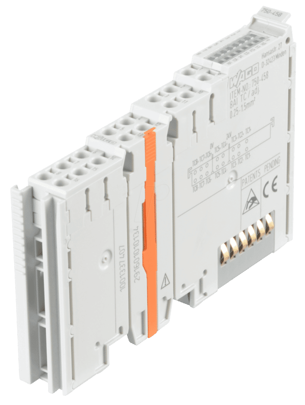 WAGO 750-458 - 8-Kanal-Analogeingangsklemme Thermoelement (TC) frei konfigurier