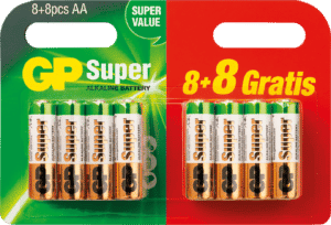 GP 8+8 AA PR - Alkaline Batterie