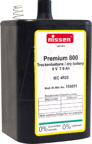 NISSEN 155051 - Blockbatterie Nissen PREMIUM 800