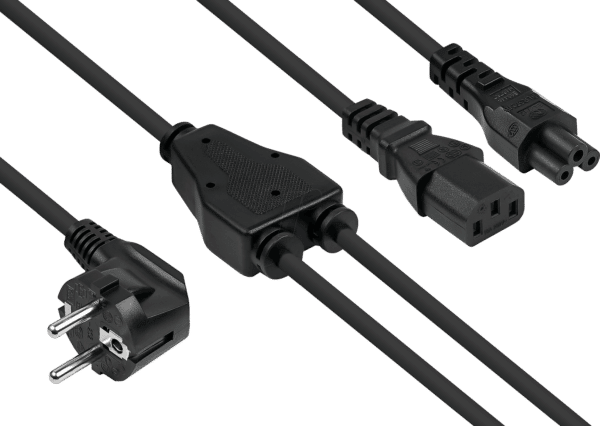 KM SK0135-S020 - Y-Netzkabel Schutzkontakt-Stecker Typ E+F