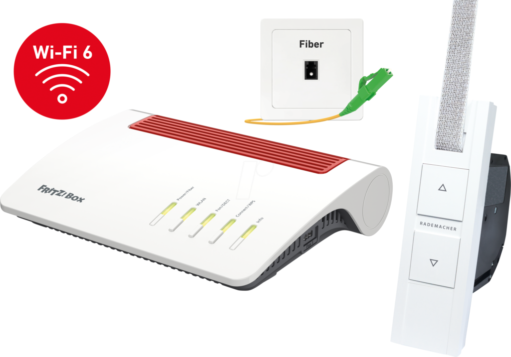 AVM W5590-ROLL - FRITZ!Box 5590 Fiber Glasfaserrouter   Rollotron DECT ...