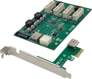CON EMRICK10G - Riser Karte PCIe x1 > 4 x x1