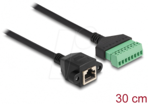 DELOCK 66054 - RJ45 Kabel Cat.6 Buchse > Terminalblock