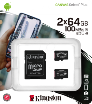 SDCS2/64GB-2P1A - MicroSDXC-Speicherkarte 64GB