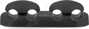 DELOCK 18445 - Kabelhalter mit 4 Durchführungen selbstklebend schwarz Set 2 Stü