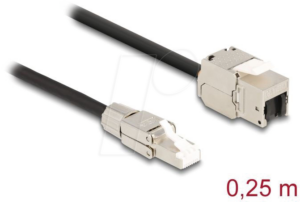 DELOCK 87203 - Keystone Kabel RJ45 Stecker > Buchse