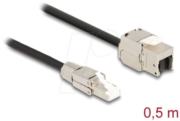 DELOCK 87204 - Keystone Kabel RJ45 Stecker > Buchse