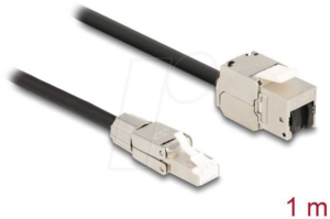 DELOCK 87206 - Keystone Kabel RJ45 Stecker > Buchse