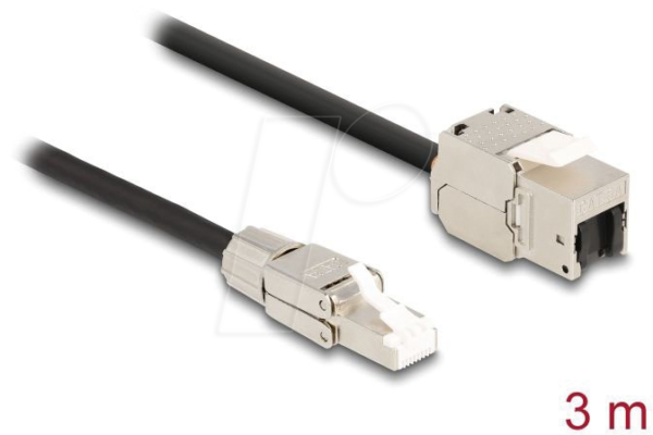 DELOCK 87239 - Keystone Kabel RJ45 Stecker > Buchse