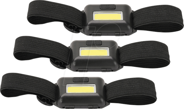 SIN 207904 - Stirn-/Kopflampe 3er-Set 3W COB