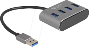 DELOCK 63190 - USB 3.0 Hub 4 Port
