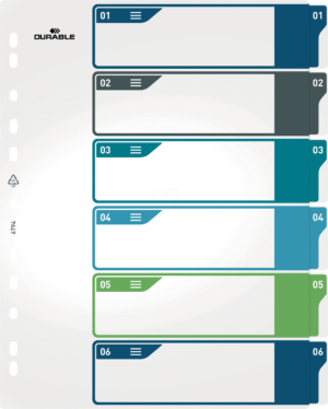 DURABLE 679427 - Kunststoffregister A4 (1-6)