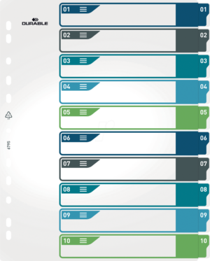 DURABLE 679527 - Kunststoffregister A4 (1-10)