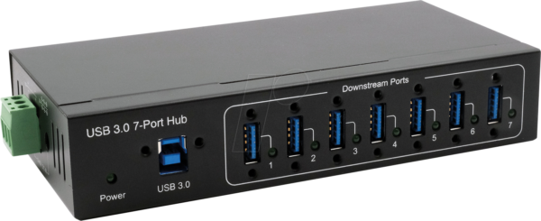 EXSYS 11227HMVS - USB 3.0 7-Port Industrie-Hub